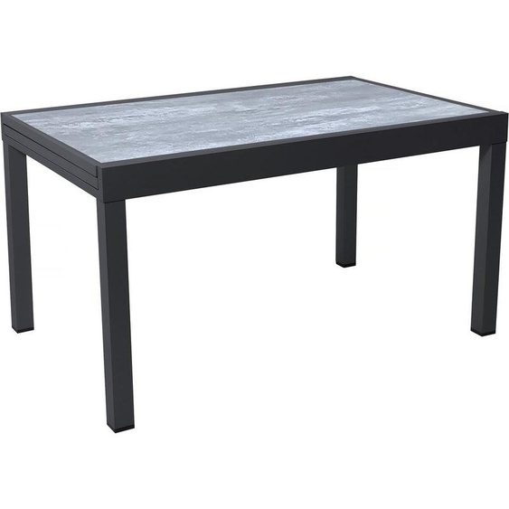 Table de jardin en aluminium extensible Lagos - 140/280 x 90 x 76 cm - Gris