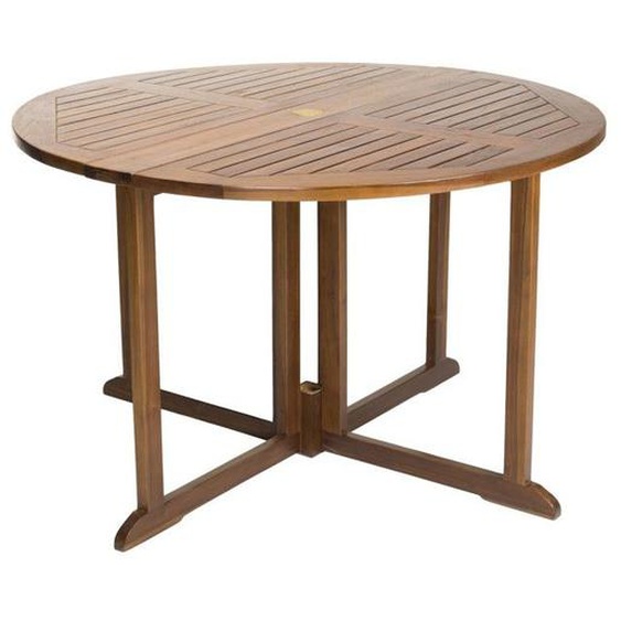 Table De Jardin En Teck Huilé troxi 120cm Naturel - Paris Prix Marron