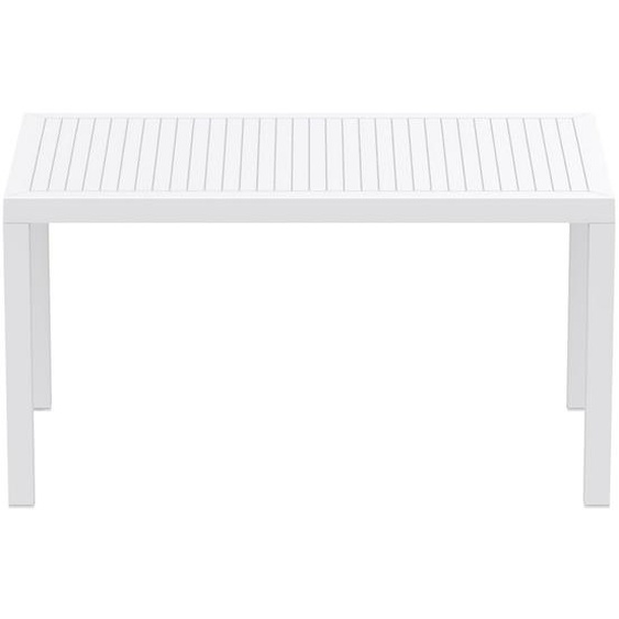 Table de jardin ENOTECA design en matière plastique blanche - 140x80 cm