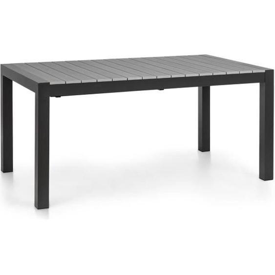 Table de jardin extensible - BLUMFELDT - Menorca Expand - Aluminium & Polywood - 8 personnes - Gris anthracite