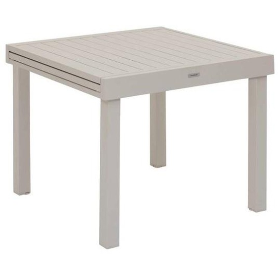 Table de jardin extensible Piazza argile 8 places en aluminium traité en epoxy - Argile - Hespéride