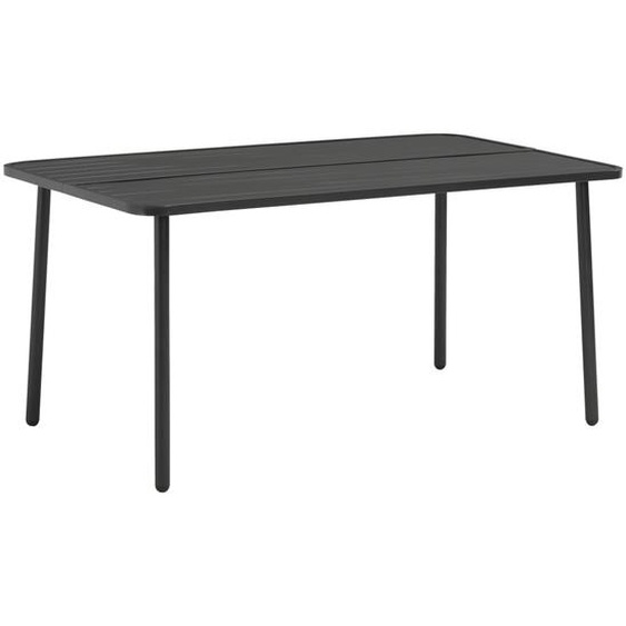 Table de jardin Gris foncé 150x90x72 cm Acier