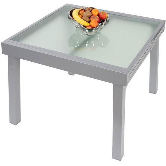 Table de jardin IB STYLE  Diplomat Quadro aluminium extensible pour 8 personnes 90-180 cm ARGENTÉ