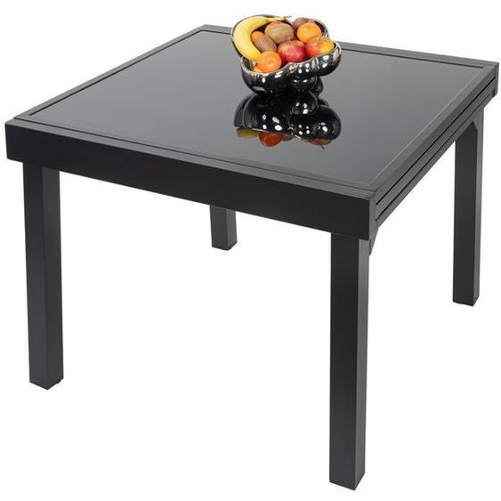 Table de jardin IB STYLE  Diplomat Quadro  extensible pour 8 personnes  aluminium 90-180 cm Noir