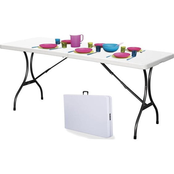 Table de jardin pour banquet de restauration, pliable, 240x70 cm, ModernHome