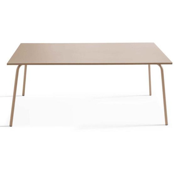 Table de jardin rectangulaire en acier taupe