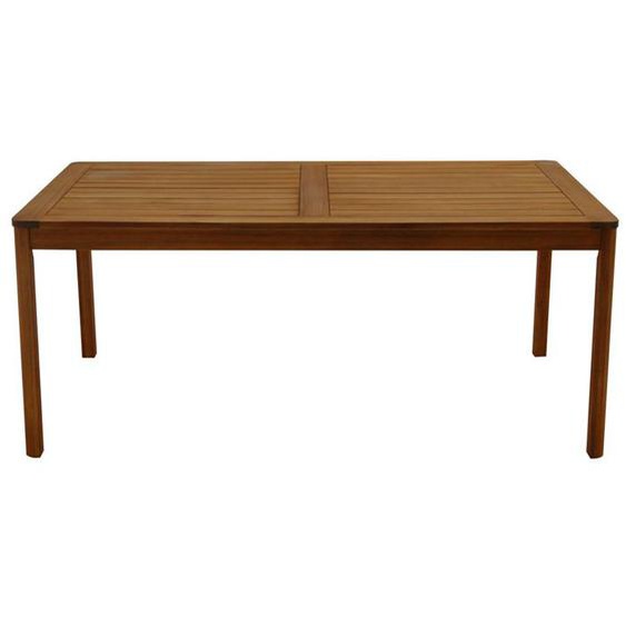 Table de jardin rectangulaire en bois massif L180 cm AKIS