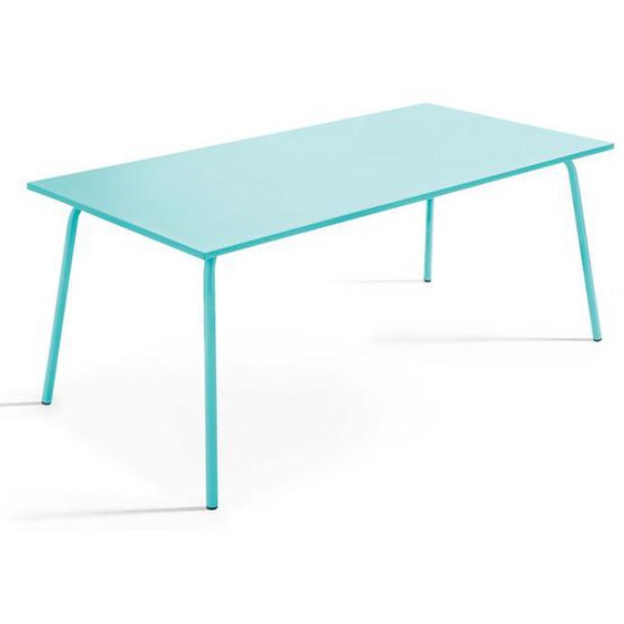 Table de jardin rectangulaire en métal turquoise 180 cm Palavas Oviala