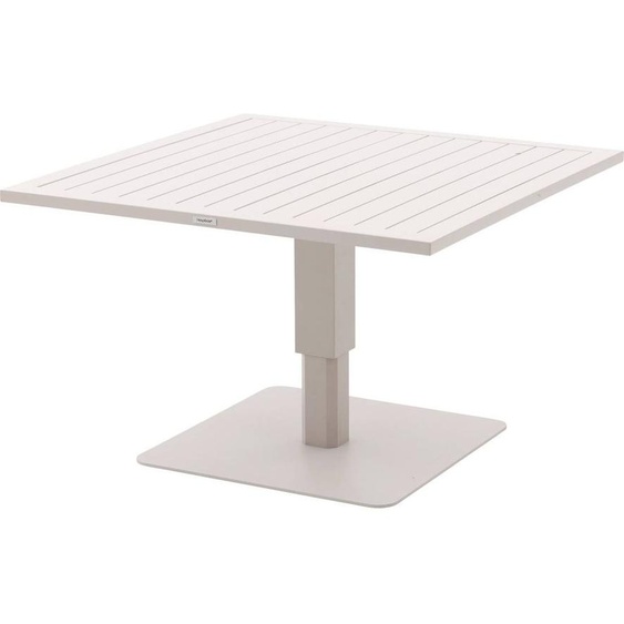 Table de jardin relevable carrée SALIMIA Avoine 110 x 69 cm - Aluminium traité époxy Hespéride