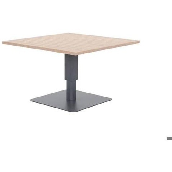 Table de jardin relevable carrée Salimia graphite & honey 110 x 110 x 69cm en aluminium  - Hespéride