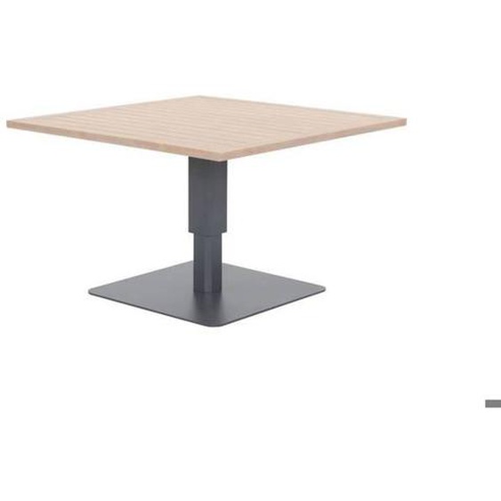 Table de jardin relevable carrée Salimia graphite & honey 110 x 110 x 69cm en aluminium  - Hespéride - Unique