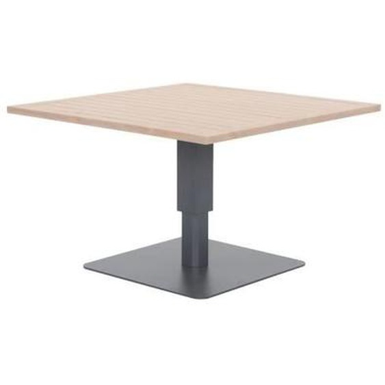 Table de jardin relevable carrée Salimia graphite & honey 110 x 110 x 69cm en aluminium - Hespéride - Unique