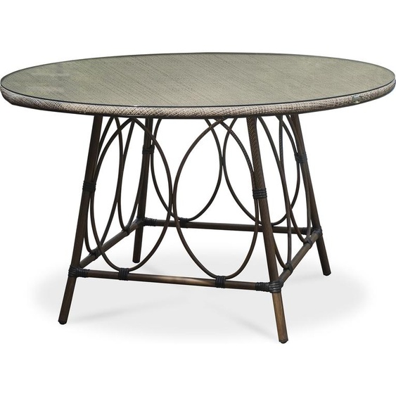 Table de jardin ronde en aluminium