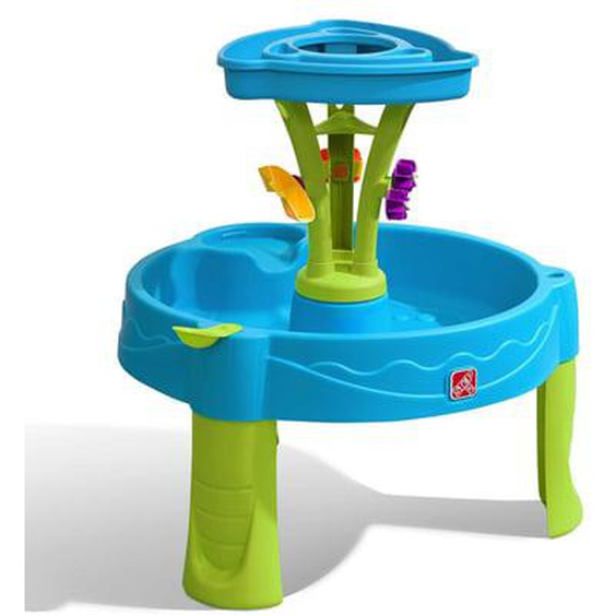 Table de jeux bleue pour enfant eau et douche