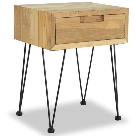 Table de nuit chevet commode armoire meuble chambre 40 x 30 x 50 cm teck