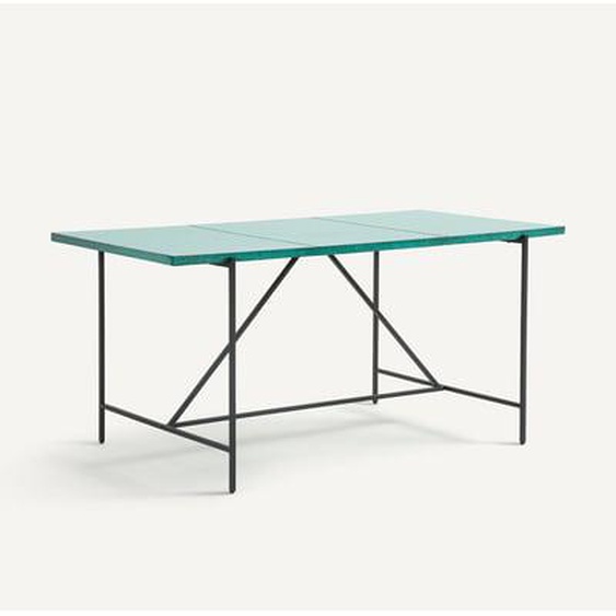 Table de repas de jardin en polystone, Aelio