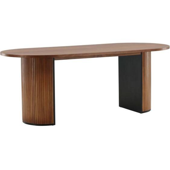 Table de repas ovale Bianca 200 x 90 cm naturel Naturel