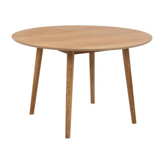 Table de repas ronde NORA coloris chêne 120x75 cm