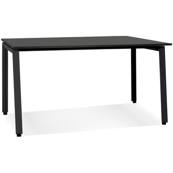 Table de réunion / bureau bench AMADEUS SQUARE noir - 140x140 cm