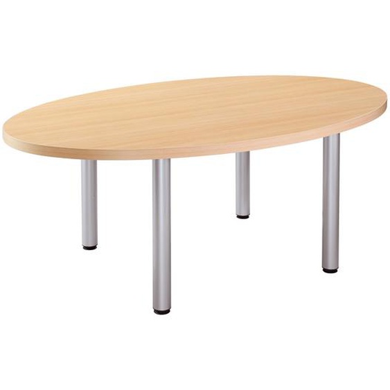 Table de réunion Consul, ovale L. 200 x P. 120 cm - Chêne