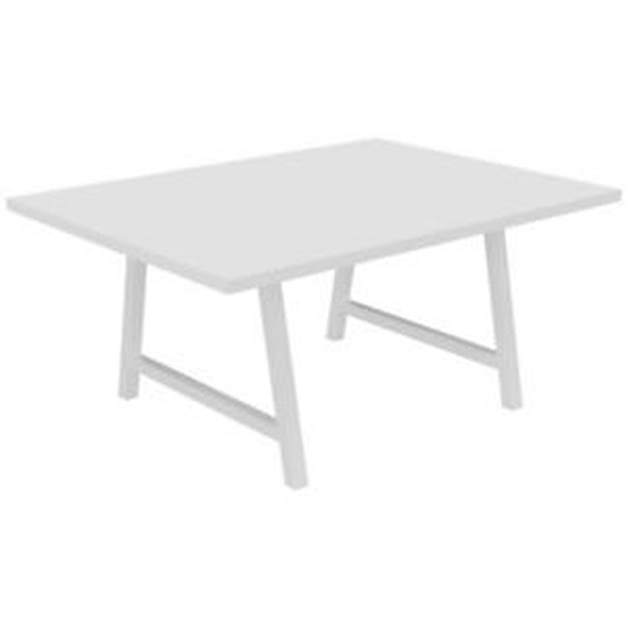 Table de réunion coworking Cohésion H.74 x L.160 x P.120 cm - Blanc - Pieds - Plateau Blanc