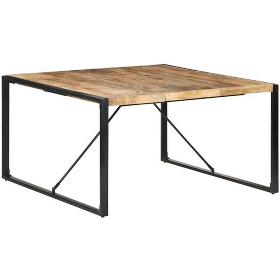 Table à manger 140x140x75 cm Bois de manguier brut
