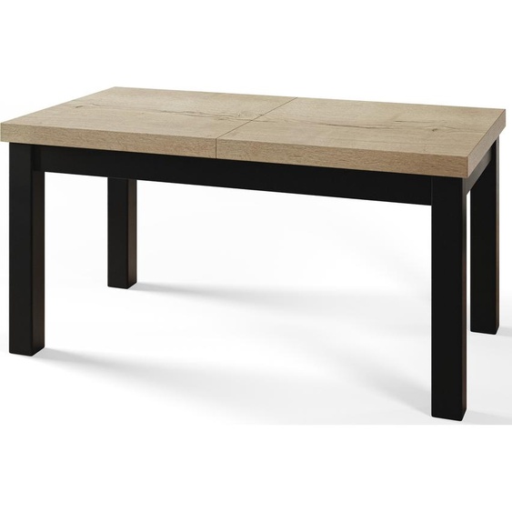 Table de salle à manger 170 cm / 250 cm, Table à rallonges, Table de cuisine, Table de salle à manger, Table de salon, Table de chambre, Table moderne, Table de loft, Pieds noirs, Classic, 170x90, Halifax