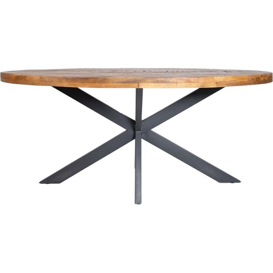 Table de salle à manger Bolt Edge - Ovale - 4 personnes - Bois de manguier - 260x120x77cm