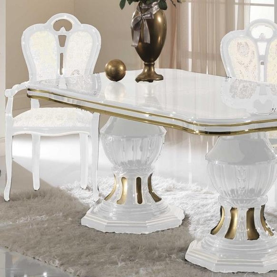 Table de salle à manger classique en bois Tables brillantes Meubles de salle à manger italiens