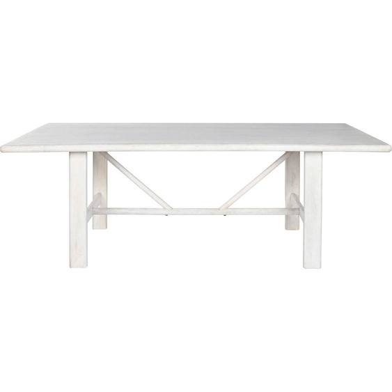 Table de salle à manger Home ESPRIT Blanc Bois de manguier 213,4 x 96,5 x 76,2 cm