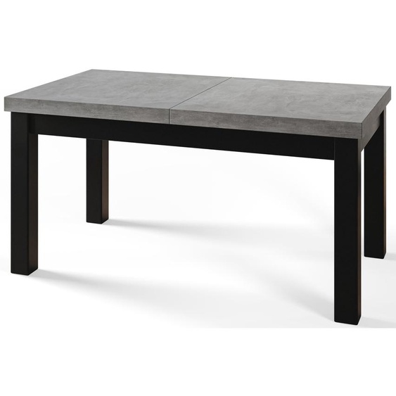 Table de salle à manger rectangulaire classique, table extensible, dimensions : 170-250 x 90 x 78 cm, table de salon, couleur : studio, avec pieds en bois de couleur blanche