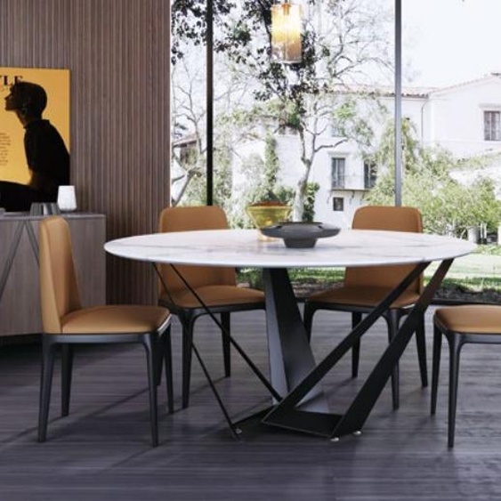 Table de salle à manger ronde de luxe Designer Tables de salle à manger 130cm Conférence Ronde Tables Meubles Nouveau