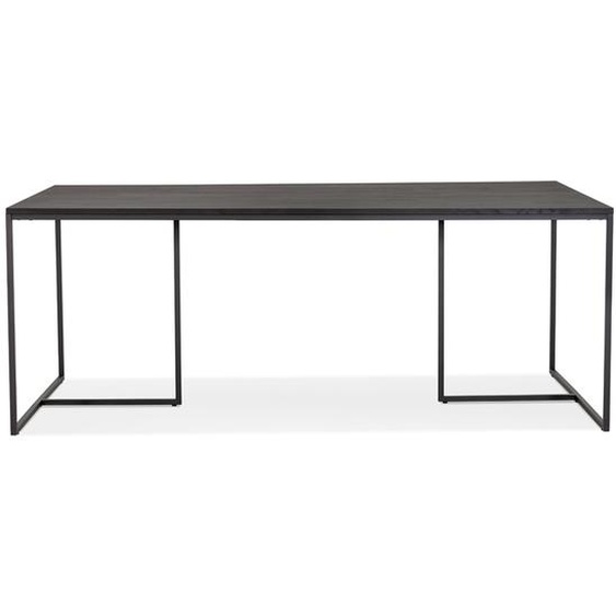 Table de salle à manger UNION noire en chêne massif - 200x100 cm