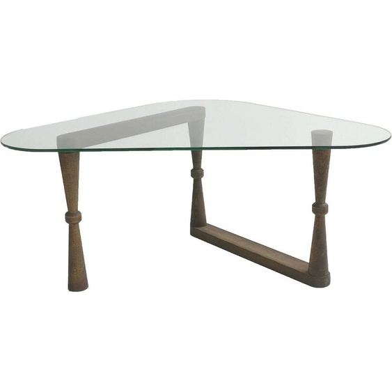 Table de salon Dagliard, table basse de salon, étagère à café, table basse pour canapé, 96x81h41 cm, noyer