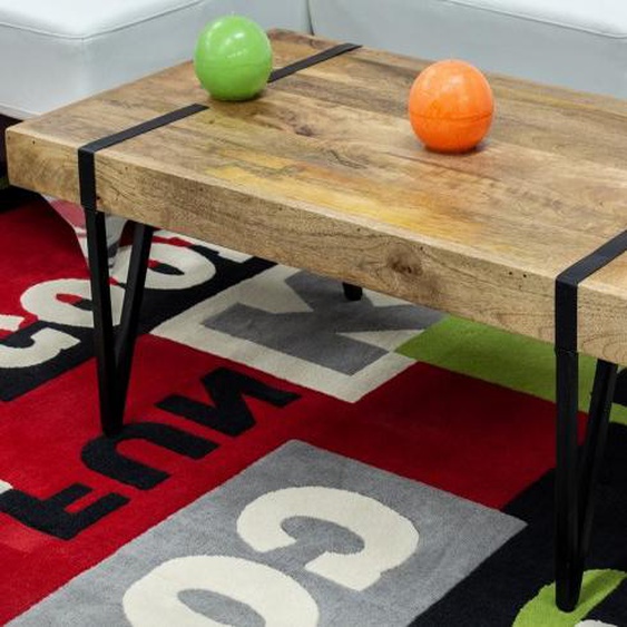 Table de salon industrielle en bois - Louis