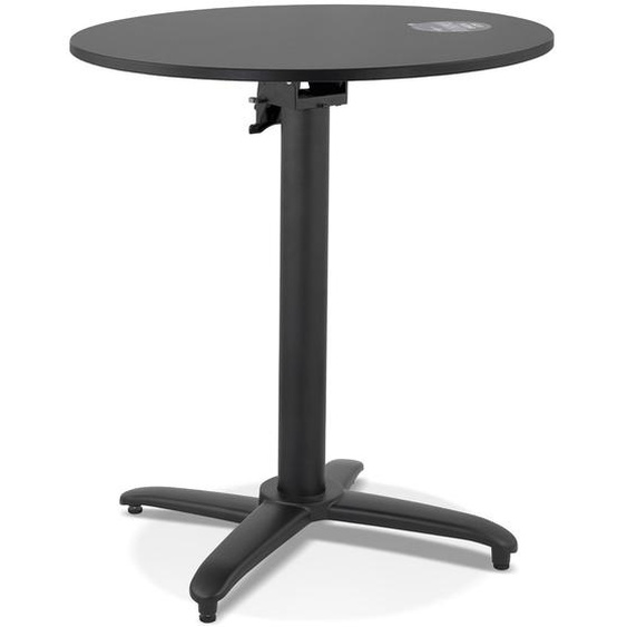 Table de terrasse pliable NOCTALI ronde noire - Ø 68 cm
