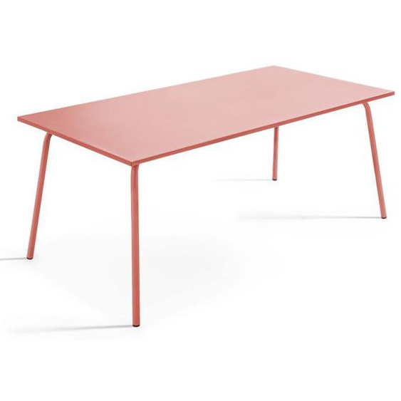 Table de terrasse rectangulaire en métal argile 180 cm