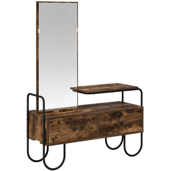 Table de Toilette avec tiroir Chêne fumé Bois dingénierie