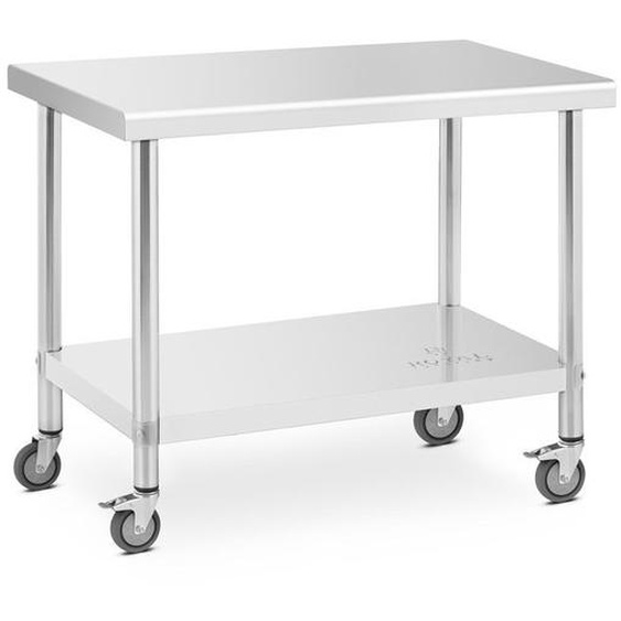 Table de travail - ROYAL CATERING - 60 x 100 cm - Inox - 155 kg - Cuisine