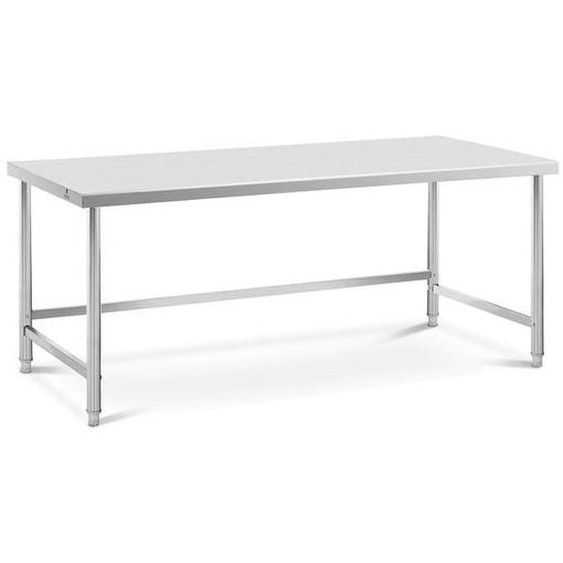 Table de travail acier inoxydable inox 200 x 90 cm capacite de 100 kg professionnel