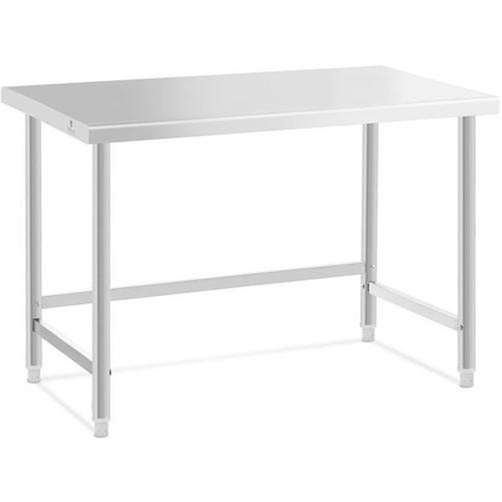 Table de travail acier inoxydable plan de travail en inox plan de travail table de travail cuisine 120 x 70 cm 93 kg pro