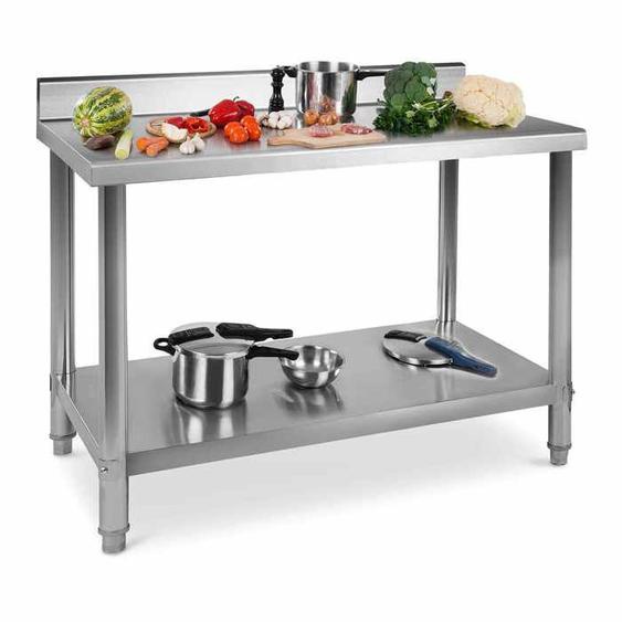 Table de travail - ROYAL CATERING - RCAT-100/70-S - Inox - 100x70x87,5 cm - Cuisine professionnelle