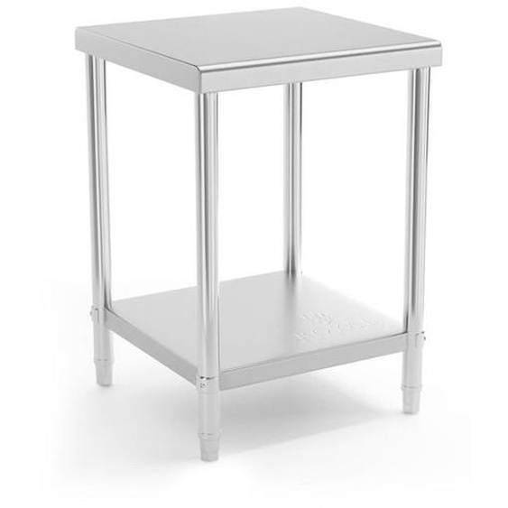 Table de travail cuisine professionnelle acier inox 60 x 60 cm capacite de charge de 150 kg