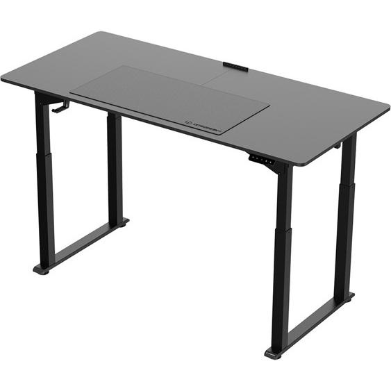 Table de travail, hauteur réglable électriquement, plateau noir, 160X75 cm, 74-116 cm, UPLIFT, avec piètement XXL