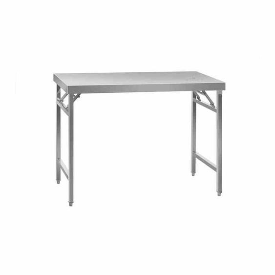 Table de travail pliable - ROYAL CATERING - RCAT-120K - Acier inoxydable - 120 x 60 cm - 90 cm de hauteur