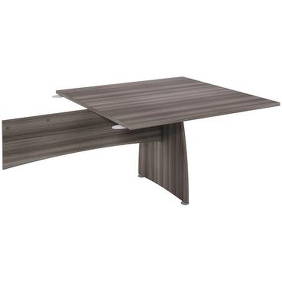 Table dextension carrée L.124,5 x P.120 cm mélaminé pieds pleins - Cèdre