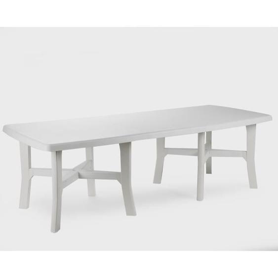 Table dextérieur Messina - DMORA - Rectangulaire - Extensible - Blanc
