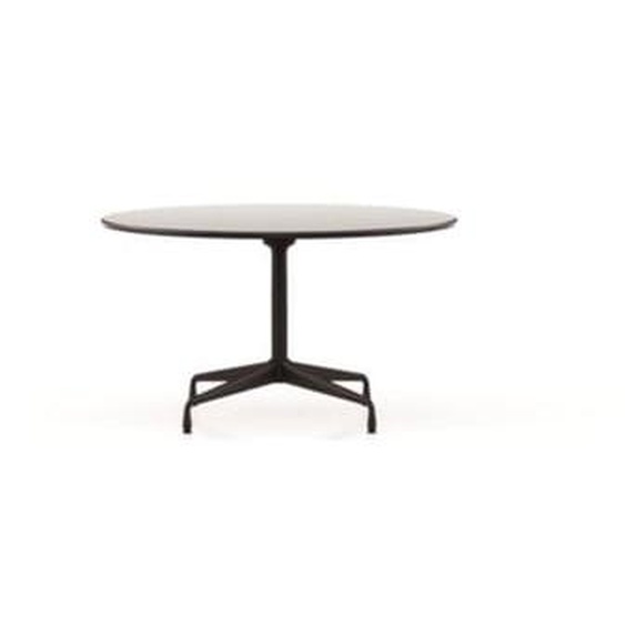 Table Dining Eames Segmented ronde Ø130 cm - HPL blanc, bord en plastique noir (utilisable à lextérieur) - noir profond