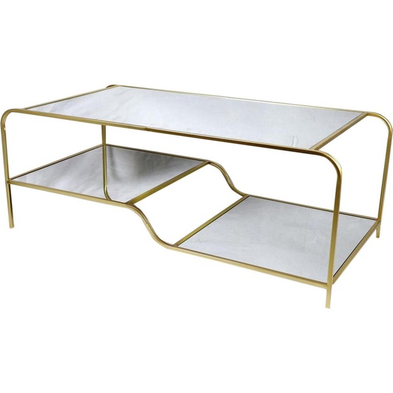 Table DKD Home Decor miroir or métal 120 x 60 x 45 cm Glamour