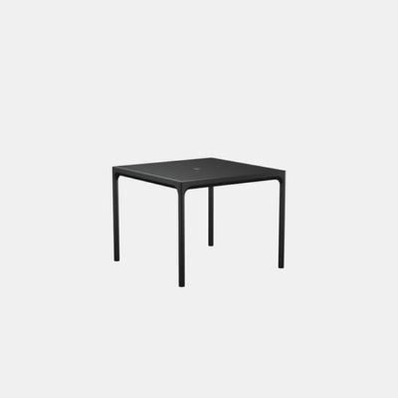 Table en aluminium FOUR 90x90cm - Aluminiium/ noir